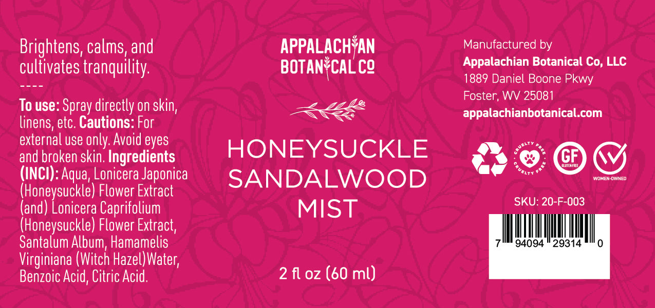 Honeysuckle Sandalwood Mist | Relaxing & Uplifting Aromatherapy
